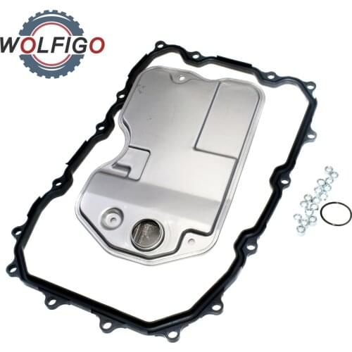 WOLFIGO Transmission Gearbox Filter & Oil Pan Gasket For Audi Q7 Pors-che Cayenne VW Touareg 09D325435 1001360002 95530740301