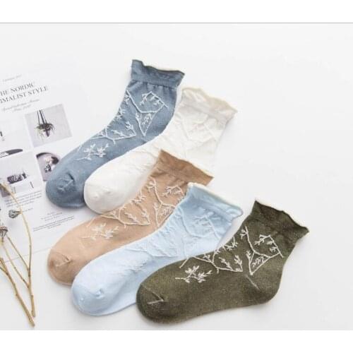 2018 New Ms. Cotton Socks Cotton Jacquard Spring Socks