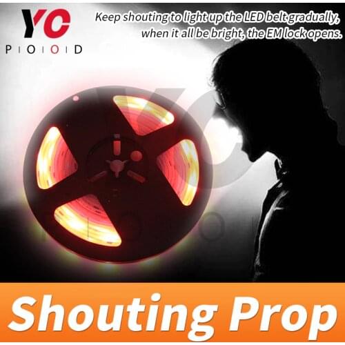 Shouting Prop Room Escape Games Decibel Prop keep shouting to light up the belt gradually in red then in blue to unlock YOPOOD
