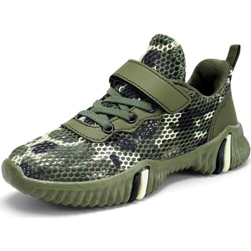 Boys Sneakers Children Casual Shoes For Kids Sneakers Girls Shoes Breathable Mesh Running Trainers Sport Footwear Camouflage