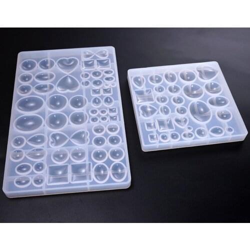 Round Oval Heart Shaped Mirror Resin Mold for DIY Uv Expoy Jewelry Making Finding Decorative Craft