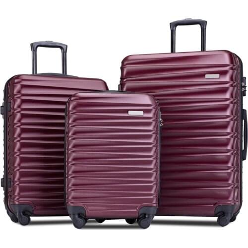 Lightweight Hardside 3 Piece ABS Luggage Set with Spinner Suitcase 20" 24" 28"180821320