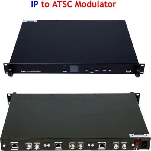 Ip to ATSC Modulator IPQAM IP input to 12 RF ATSC Out 1U Rack 8VSB ATSC modulator 3 RF 12 Frequency Points Output SKD1808