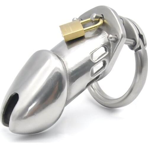 New Male Chastity Device Cock Cage Real Stainless steel Large CB6000 L chastity sex toys for men penis ring