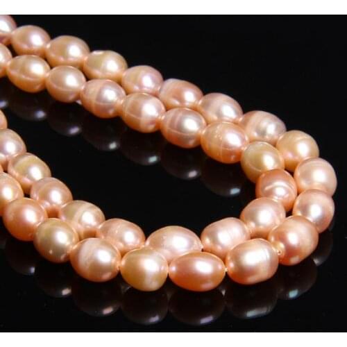 New Arrival Favorite Pearl Jewelry 10MM Rice Real Freshwater Pearls Loose Beads DIY Jewelry Making Necklace Bracelet Earrings