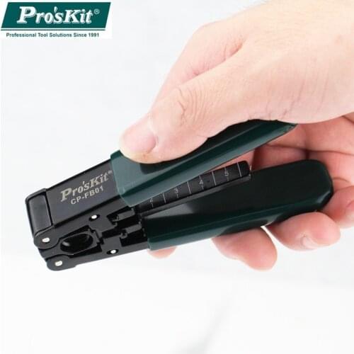 Original ProsKit CP-FB01 FTTH Drop Cable Stripper Optical Fiber Wire Stripping Tools