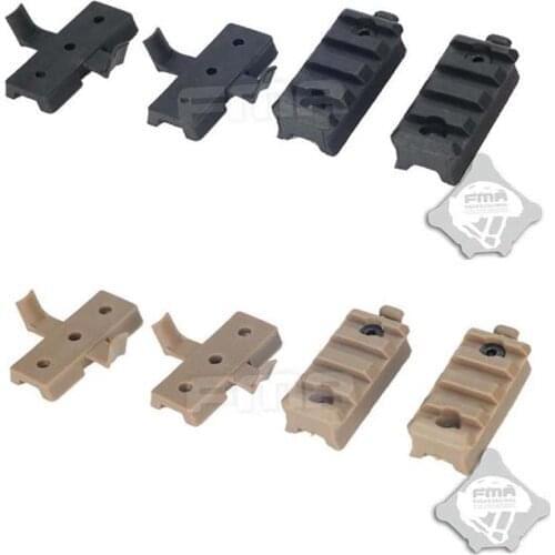 FMA Plastic Mount Set Flashlight Mount Adapter for OPS Helmet Rail Side Gadgets TB293 BK/DE