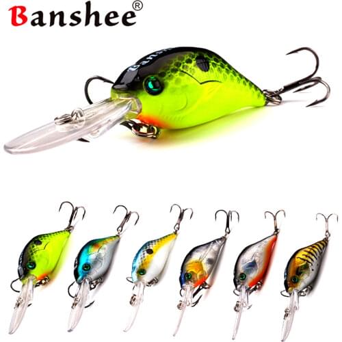 DeepCrankbaits 2" Bait Lure Wobbler Crankbait Rattling Artificial Baits Bass Fishing Lures jerkbait lure shad