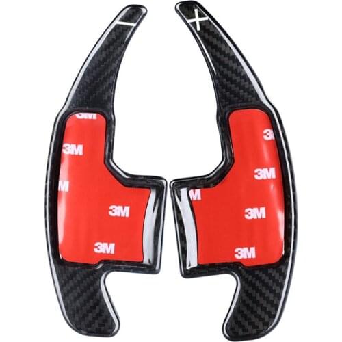 Carbon Fiber Steering Wheel Shift Paddle Shifter Extension Fit For Ford Mustang 2015 2016 2017 2018 2019 Accessories