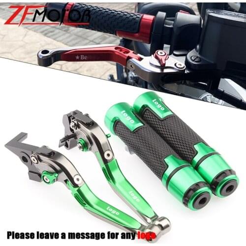 Motorbike Handbrake For Kawasaki ZX-10R 2004 2005 ZX10R LOGO Motorcycle Accessories CNC Folding Extendable Brake Clutch Levers