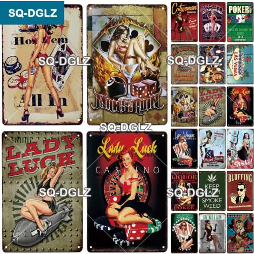 [SQ-DGLZ] Las Vegas Vintage Metal Sign Tin Sign Vintage Decoration Man Cave Plaque Home Wall Decor Bar Sign Home Decor Poster