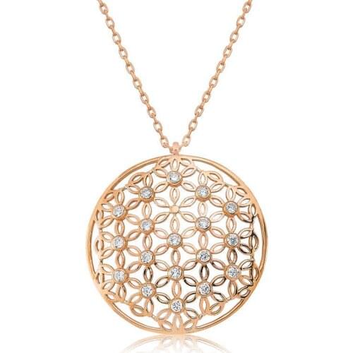 Tevuli 925 Sterling Silver Flower of Life Lady Necklace
