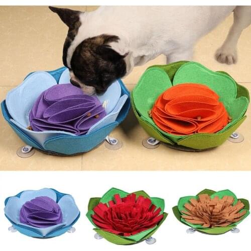 Comfortable Snuffle Mat Non-slip Sucker Slow Feeding Fabric Dog Sniffing Feeding Bowl For Indoor Dog Daily Leisure Protection Pa