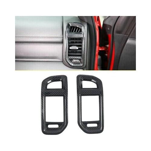 Carbon Fiber Inner Side Air Vent Cover Trim 2pcs For Dodge Ram 1500 2019-2020