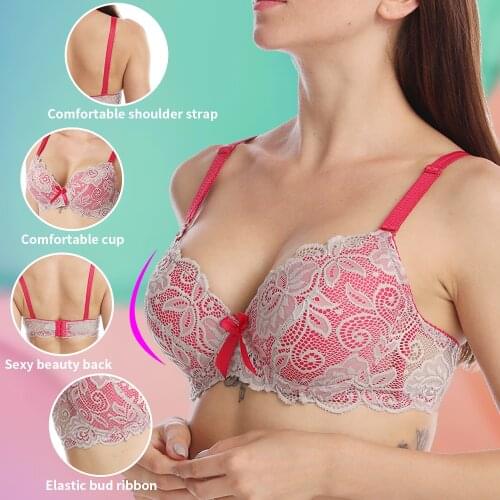 Womens Bra Lace Bras Sexy Female Underwear Bras for Women Brassiere Push Up Bra Bh Plunge Bra Backless Bralette Lingerie Tops