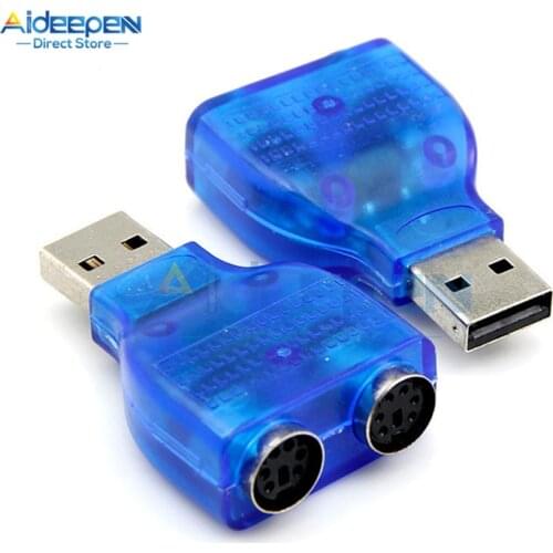 1Pcs USB Male to PS2 Ps / 2 Female Mouse Keyboard Converter Adapter Computer Converter For Windows XP MAC