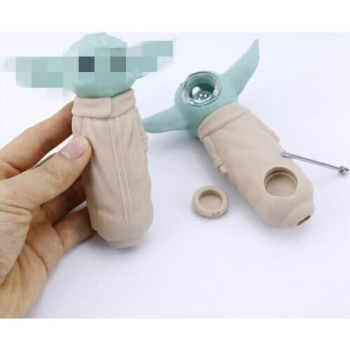 1pc Silicone Tobacco Pipe Cigar Pipes Smoking Pipe Heat Resistant Smoking Cigarette Pipe Tobacco Smoke Pipe Smoking Accessories