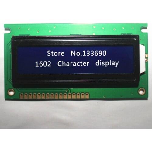 1pcs 16*2 Character LCD Display LCM 1602 16X2 162 blue display HD44780 84*44 character 5v compatible with WH1602A