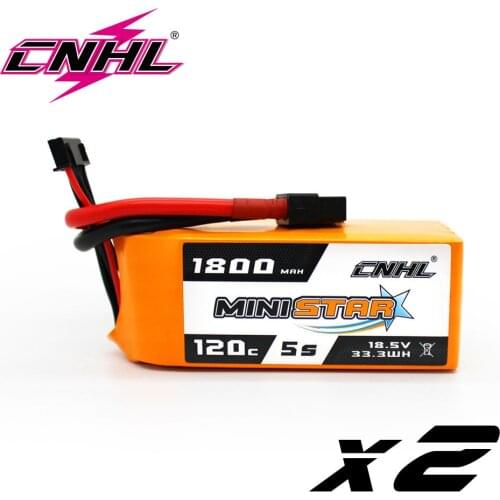2PCS CNHL Lipo 5S Battery 18.5V 1800mAh Ministar 120C XT60 For Vortex LRC Freestyle V1 RC Boat Cars Heli Airplane Drone FPV