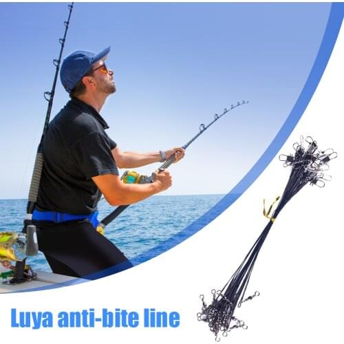 20pcs/lot Steel Wire Line Fishing Accessory Compression Resistance Leader Swivel Anti-bite Fishing Outdoor Fishing