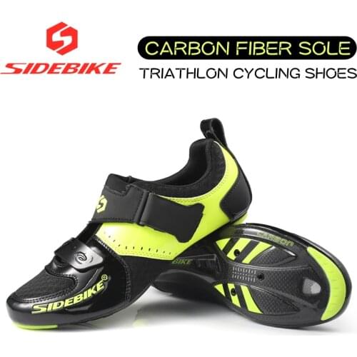 2020 Sidebike triathlon cycling road shoes carbon fiber shoes professional athletic road bike shoes mens ultralight breathable