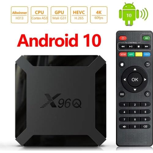 2021 Tv Box Android 10 X96Q 4K HDMI-compatible 2.4G Wifi Allwinner H313 Quad Core Smart Tv Box Media speler 16Gb X96 Smart-Tv