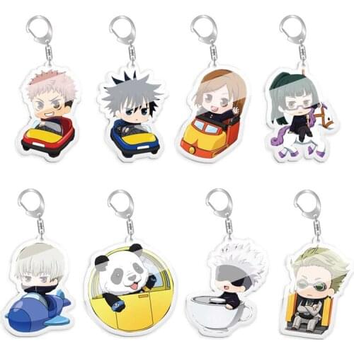 5pcs 10pcs Jujutsu Kaisen Inumaki Toge Zenin Maki Fushiguro Megumi Itadori Yuji PVC Pendant Keychain Keyring