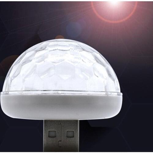5V Rhombus Half Ball Sound Activated USB LED Light Decorative Lamp