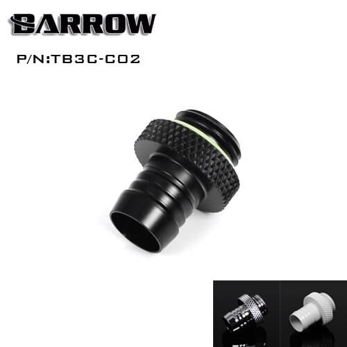Barrow Add Liquid Fitting use for 9.5*12.7mm / 10*16mm Soft Tube G1/4'' Computer Accessories Fitting 3/8 Hand Tighten Fitting
