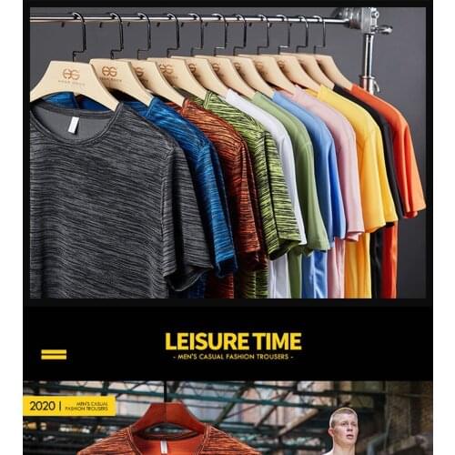 Sweat-absorbent Fabric Quick-drying Clothes Mens T-shirt Summer Sports Fitness Short-sleeved Thin Half-sleeved T-shirt T Shirt