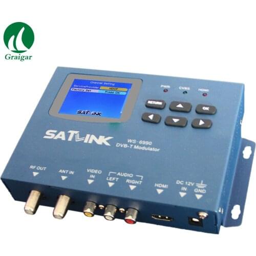Digital Satellite Finder Meter Satlink WS-6990 Signal Search 2.4-Inch Color LCD