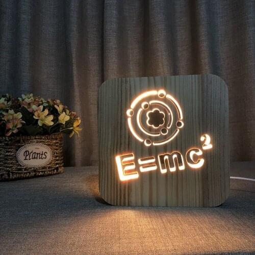 Solid Wood Carving 3D Wooden Headlights for Children table bedroom lamp bedroom lamp