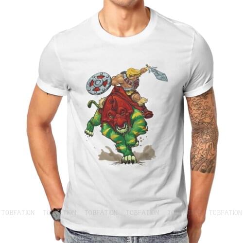 He-Man and the Masters of the Universe Battlecat Tshirt High Quality Men Classic Goth Summer Men Tops Cotton Harajuku T Shirt