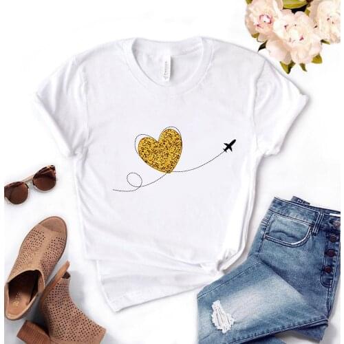 Leopard Heart Print Tshirt women Simple T-shirt Round neck Short Sleeve Harajuku Tee shirt lady 2021 Summer T shirt