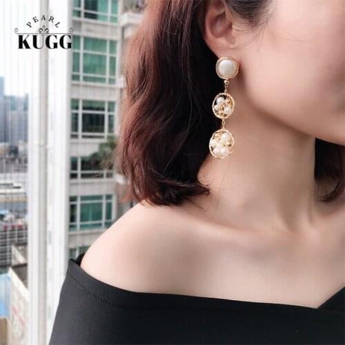 KUGG PEARL 14k Gold Filled Earrings Natural Freshwater Pearl Earrings Handmade Drop Earrings for Women Birthday
