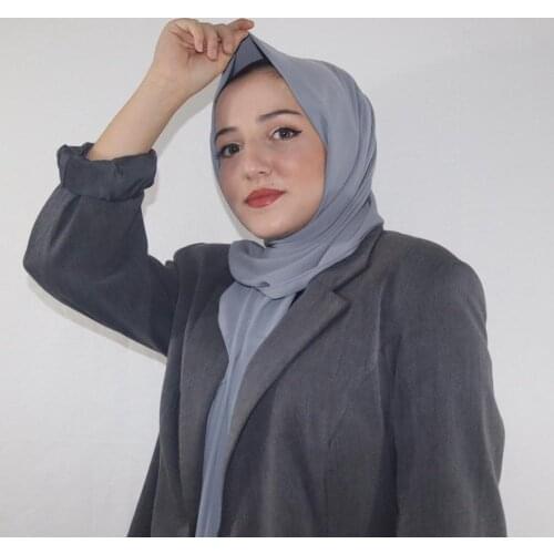 Medina shawl hijab women hijab long draped polyester for anthracite