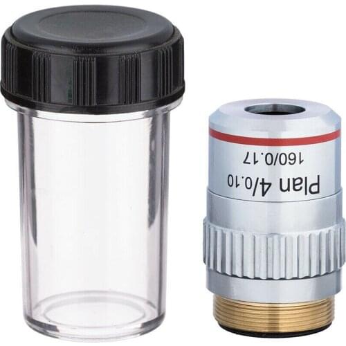 Microscope Plan Achromatic Objective Lens 20.3 RMS Mounting Size 4X 10X 40X 100X Biological Metallurgical Microscope Objectives