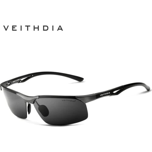 VEITHDIA Sunglasses Aluminum Magnesium Rimless UV400 Men Sunglasses Polarized Sun Glasses Eyewear Accessorie For Men Male 6591