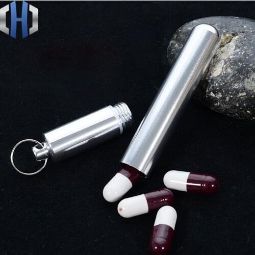 New Portable Aluminum Alloy Toothpick Holder Sealed Waterproof Warehouse Mini Bottle Slim Toothpick Fruit Sign Metal Pill Box