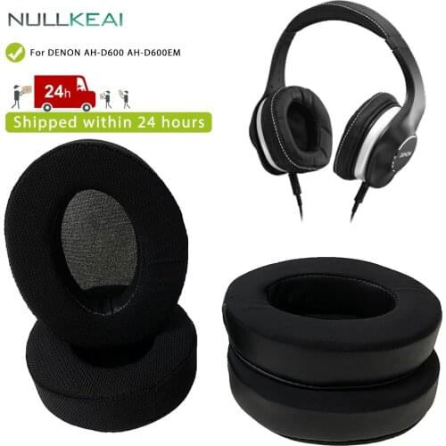 NULLKEAI Replacement Earpads For DENON AH-D600 AH-D600EM Headphones Ice Feeling Breath Ear Cushion