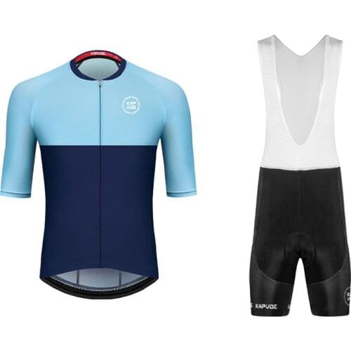 Kapvoe Road Bike Mountain Bike Clothes Bicycle Riding Equipment 20D Gel Pad Cycling Jersey Short-sleeved Men Shorts Suit Female