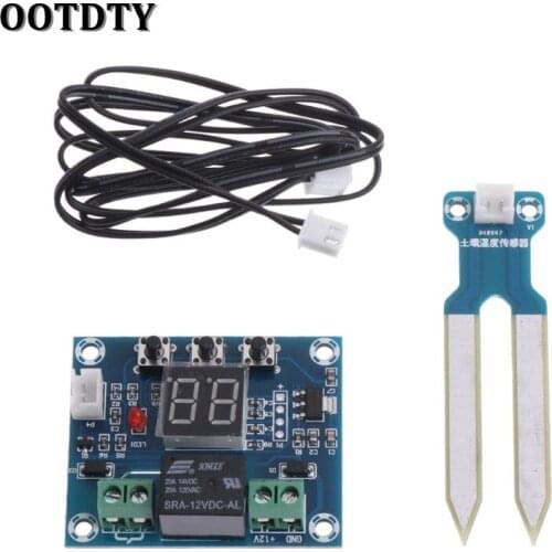 OOTDTY 12V Soil Humidity Sensor Controller Irrigation System Automatic Watering Module