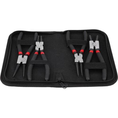 4Pcs 7inch Circlip Plier Internal External Bent Straight Snap Ring Circlip Pliers Tool Hand Tools