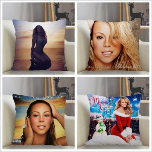 Musife Custom Mariah Carey Pillowcase Home Decoration 45*45cm 40*40cm Zipper Square Pillowcase Throw Pillow Cover Drop Shipping