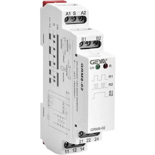 Din Rail Electronic Latching Relay Memory Relay SPDT 16A Step Relay AC230V OR AC/DC12-240V Impulse Relay GRM8