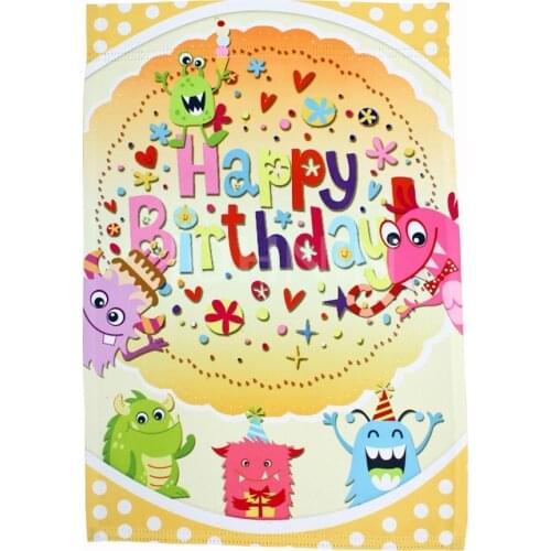 Own design Home Cupcake Decorative Happy Birthday Garden Flag
