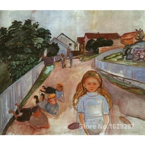 Modern painting for kitchen Street in Asgardstrand Edvard Munch High quality Hand painted