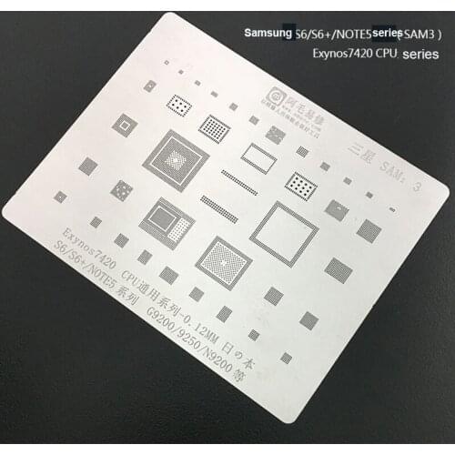 For Samsung S6 S6+ Note5 S8 S8+ Note8 S9 S9+ S7 Series BGA Reballing Stencil Kit CPU Chip Heating Reballing Heating Template