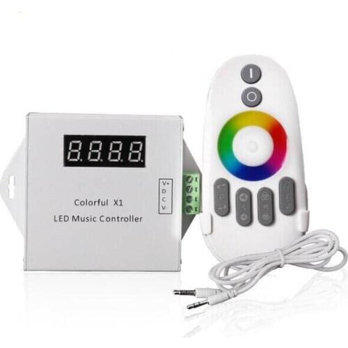 WS2812B WS2811/WS2813/USC1903 Music X1 Controller LED Strip Modules; DC5V-24V input max 1000pixels with RF Touch Remote