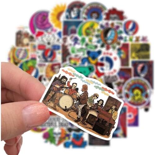 10/50PCS Rock Band Greatful Dead Stickers Laptop Guitar Luggage Waterproof Phone Bike Cool Graffiti Sticker Decal ClassicToys